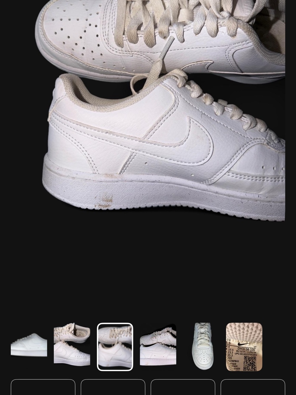 Nike White Low-Top Leather Sneakers